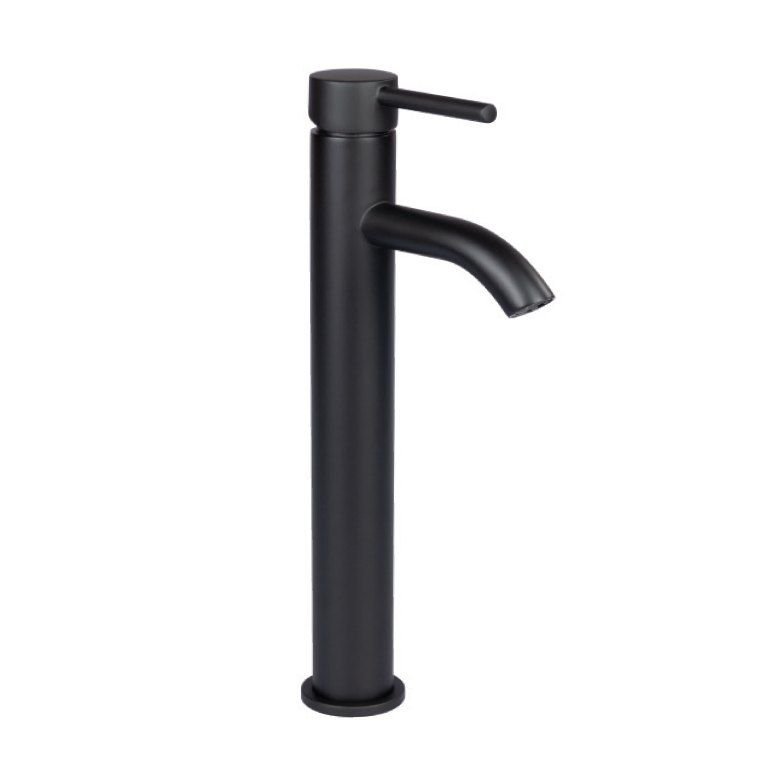 Monocomando Lavatório Alto Bica Curva Scala Preto