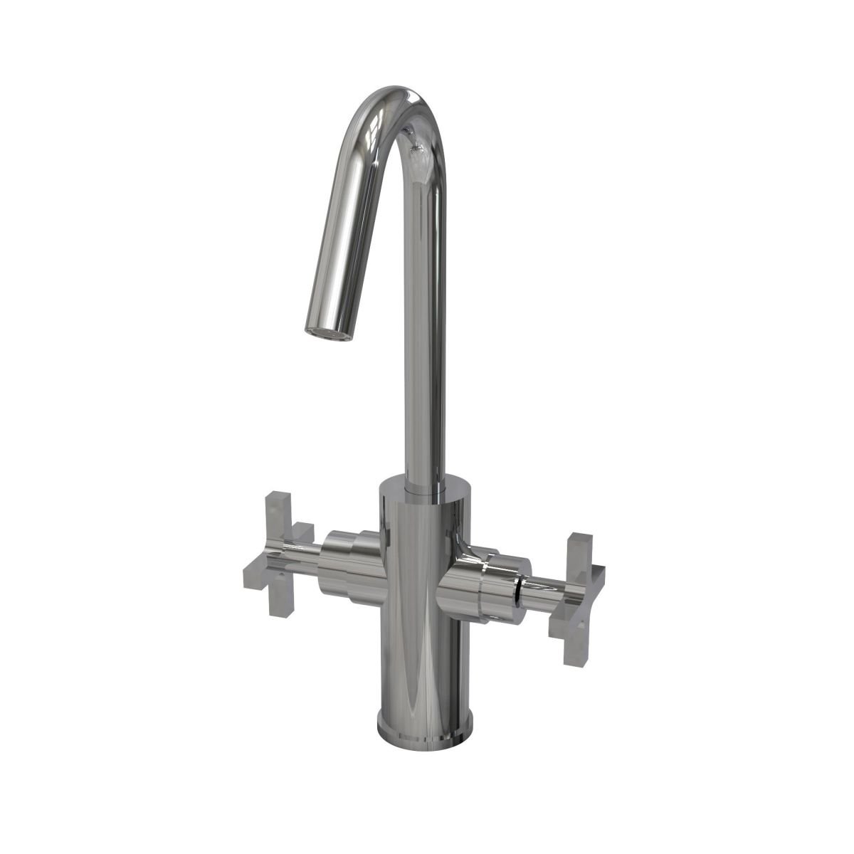 Two-handle Cruz deck mounted washbasin mixer