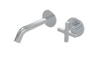 Two-hole progressive concealed washbasin mixer - external part with waste valve (without spout) Cruz