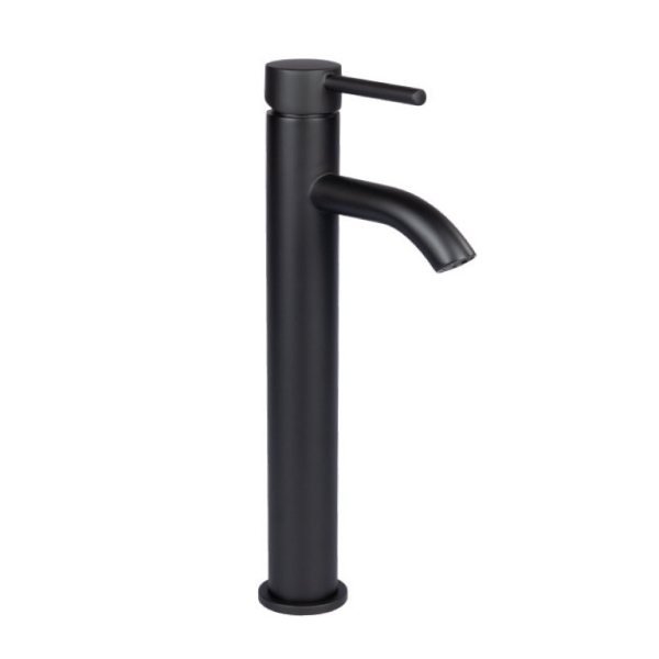 Monocomando Lavatório Alto Bica Curva Scala Preto